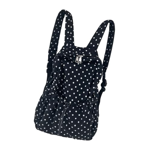 Sac de voyage étudiant avec sac à dos à pois style japonais décontracté pour fille
