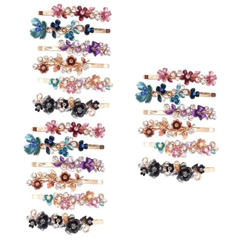 Barrettes en métal durables ornées de fleurs pour cheveux délicats de femmes