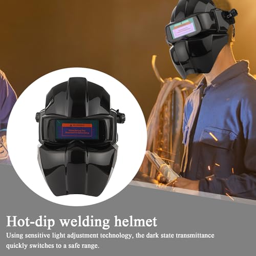 Protector facial de soldador automático y pantalla protectora de soldadura de 11.81'' 4