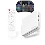 Android 14.0 TV BOX 4K対応 2+16Gボイス・リモコン 高速WIFI 6.0 Mali-G31 GPU搭載 クアッドコアCortex A53 スマートTVボックス + Mini Keyboard