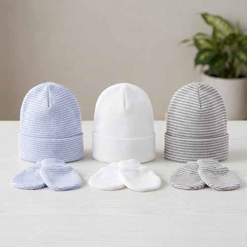 Gorro y guantes para niño de algodón con doble capa térmica 7