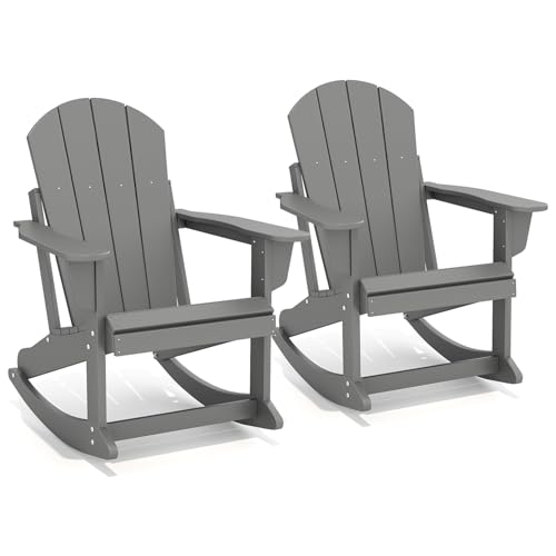 GREENVINES Adirondack Rocking Chair | HDPE Plastic | Porch Rocker | Chair for Outdoor Patio Deck | All Weather | Aqua Aqua 1PC