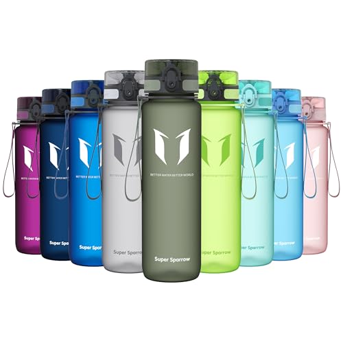 Super Sparrow Trinkflasche - Tritan Wasserflasche - 1000ml - BPA-frei - Ideale Sportflasche - Sport, Wasser, Fahrrad, Fitness, Uni… – Ansicht 1