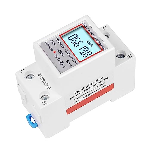Compteur d'énergie LCD wattmètre numérique AC230V 80A rail din KWH - 3