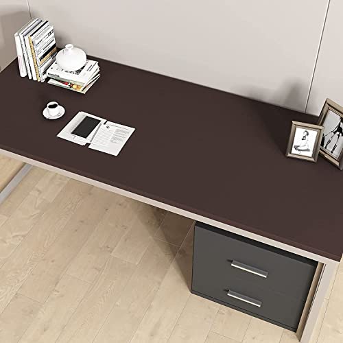 Image of Matte Solid Wallpaper | Decorative for Cabinets Countertops Kitchen,Shelves | Self Adhesive | Film Peel and Stick | Waterproof | Removable | Easy to Cut & Use | 16 X 72 Inch | Dark Brown