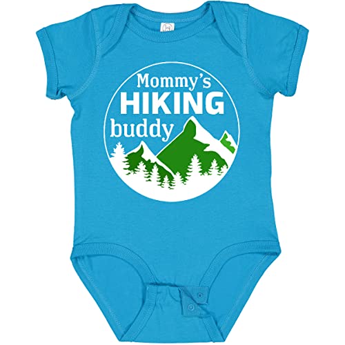 inktastic Mommy's Hiking Buddy with Mountains and Trees Baby Bodysuit