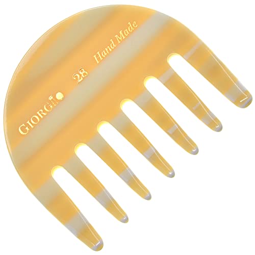 Giorgio G28 Wide Tooth Comb Detangling Comb, Pocket Comb And Travel Comb Wide Tooth Combs For Women For Thick Hair, Hair Detangler Comb For Wet And Dry Everyday Care. Handmade, Saw-Cut, And Polished #TOP3