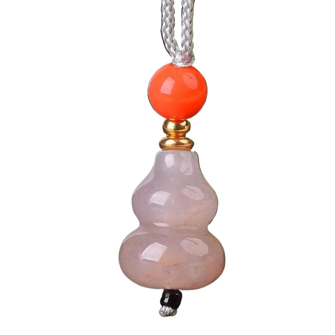 collar de jade verde, Collar de jade hetiano de nefrita natural con colgante de calabaza Wu Lou/Collar Feng Shui for mujer, amuleto de jade, collar largo del año del tigre 2022, regalos que atraen riq
