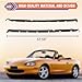ZONFANT 2 Pcs Left & Right Black Car Outer Door Window Moulding Trim Weatherstrip Seal Belt Compatible with Mazda Vehicle 1990-2005 Miata, Replace#NA01-58-810F NA01-59-810F
