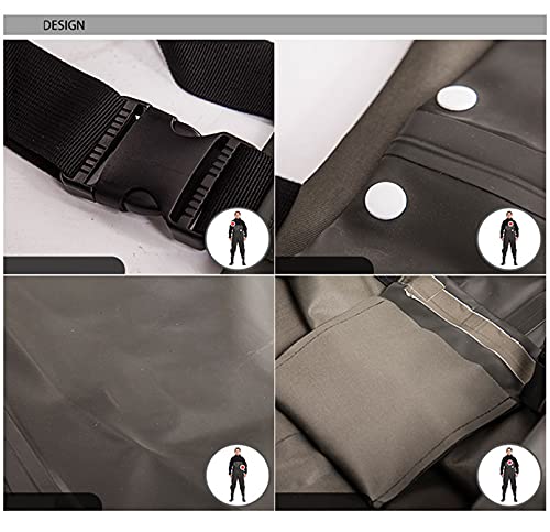 Vissende Borstwaders Dikke PVC 100% Waterdichte Vliegvissen Waders Met Laarzen Hunting Bootfoot Met Cleated Solefor Mannen En Vrouwen,zwart,42 EU - Image 7