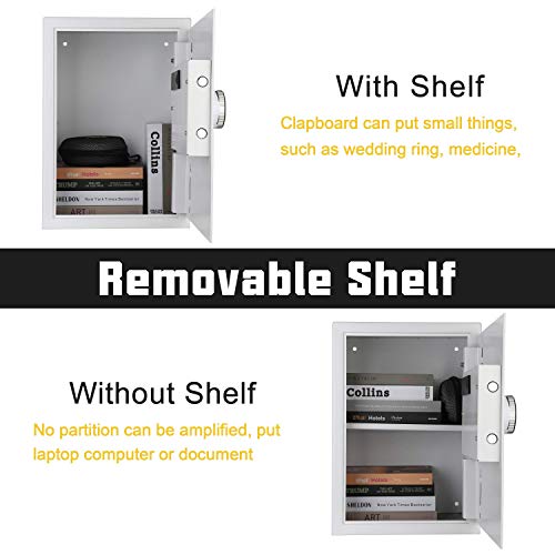 TIGERKING Large Biometric Safe Fingerprint Safe Security Safe Box Safes for Home, Hotel, Office-White - Thumbnail 4