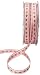 May Arts 3/8-Inch Wide Ribbon, Pink with Brown Diamonds