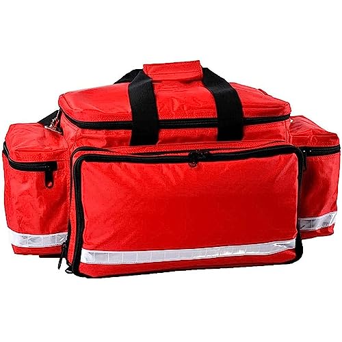 Mochila de primeros auxilios roja impermeable de gran capacidad para rescate 3
