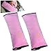 Pink Kids heads Seat carseat, Soft Headrest Neck Support Pillow Shoulder flat Pad for Car accessories, Toddler infant Safety Seatbelt rest booster for travel seats, anti roll flat head pillow for baby