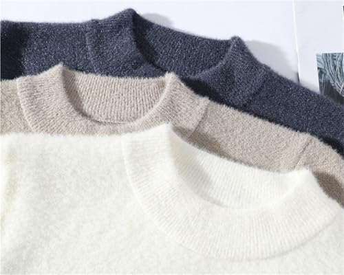 Men's Casual Color Block Long Sleeve Cable Knit Pullover Sweater4