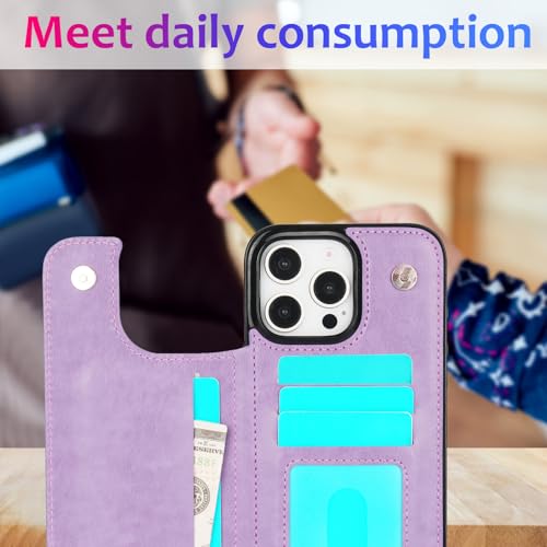 Étui portefeuille iPhone 16 Pro Max PASNEW en cuir avec béquille intégrée - 4
