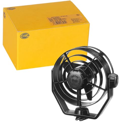 HELLA 8EV 003 361-011 Ventilador - Turbo - 24V - 6.5W - negro - Cable: 1400mm