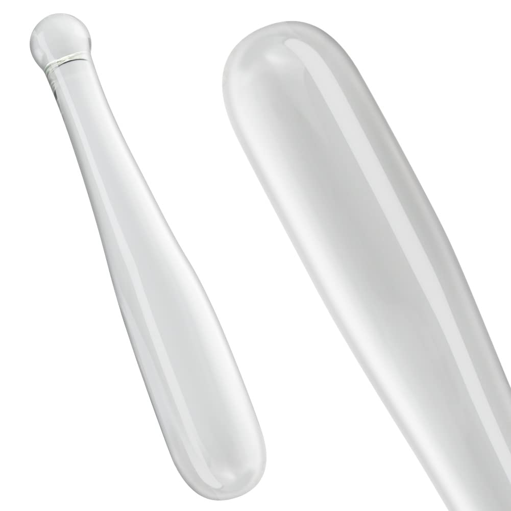 Glass Anal Plug Dildo Anal Próstata Masturbación Masaje Juguete Adulto Tamaño Grande y Pequeño Masculino y Femenino Universal Anal Sex Ass Plug Glass Rod Sex Toy (L)