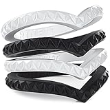 Rinfit Anillo de boda de silicona diseñado para mujer, juego de anillos finos y apilables. Paquete de 3 y 4 unidades. Anillos de boda de goma asequibles, cómodos, suaves, sin metal. Reemplazo duradero