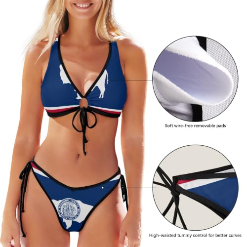 Bikini de cuerda para mujer que soluciona las marcas de bronceado con lazo regulable cómodo 5