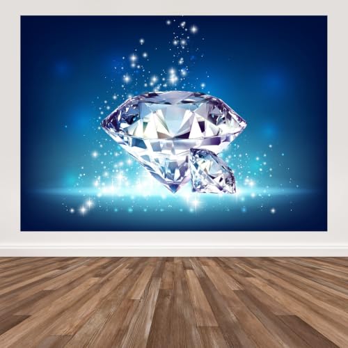 Shining Diamonds Backdrop,Wedding Decorations,Navy Blue,Vinyl,7x5ft
