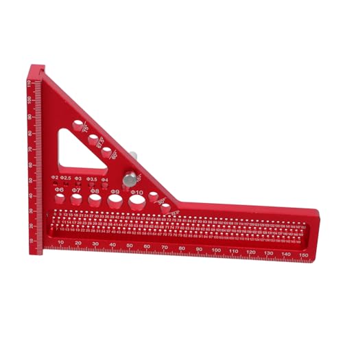 Gadpiparty Multi-angle Woodworking Scribing Ruler Aluminum Measuring Tool for Carpenter Engineer Construction Layout and Angle Marking