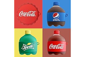 Pepsi Accessories: Soft Silicone Cola Case with Keychain Hook for Apple Airpods