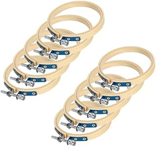 upain 4 inch Embroidery Hoops 10 Pieces 10cm Round Cross Stitch Sewing Hoop for Embroidery Craft Making