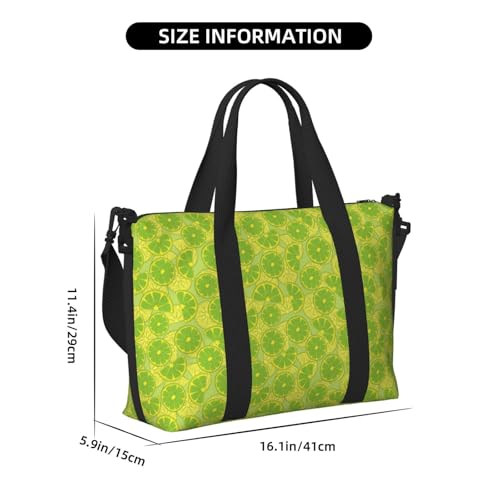 Laptop Tote Bag for Women Work - Cute Limes Kelly Green Gym Bag for Women Men, Personal Item Crossbody Travel Bags Carry On, Overnight Weekender Bags for Women Travel2