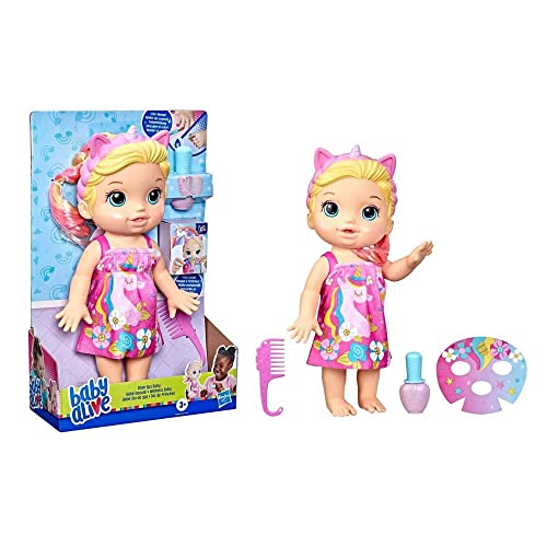 Image of Hasbro Collectibles - Baby Alive - Glam Spa Baby Doll, Unicorn, Blonde Hair