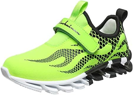 MEI NIAN GUAN Boys Girls Shoes Kids Running Sneakers Breathable Athletic Walking Non-Slip Outdoor Sports Lightweight Velcro Cool Patterns Toddler/Little Kid/Big Kid