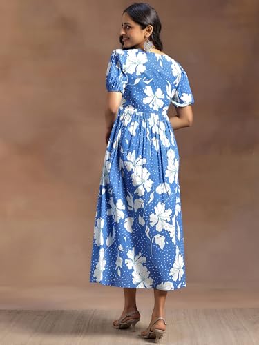 Image of Libas Printed Cotton A-Line Dress