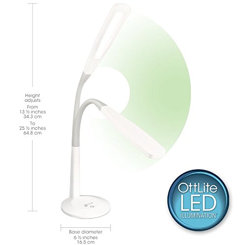 Ottlite Natural Daylight Led Flex Desk Lamp  - Adjustable, (Black) #TOP3