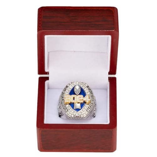 Kuseli 2024 Massive Fantasy Football Championship Trophy Ring FFL WINIER MVP Collectible Gift (10,with Box)