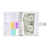Budget-Geld-Organizer – nachfüllbarer A6-Ordner, Sparplaner-Ordner, persönliche Finanzhülle | 3 Fuß großes Bargeld-Füllumschlagsystem, tragbare Reisebrieftasche, Mini-Schule, Heimbüro, Geschäftsbedarf