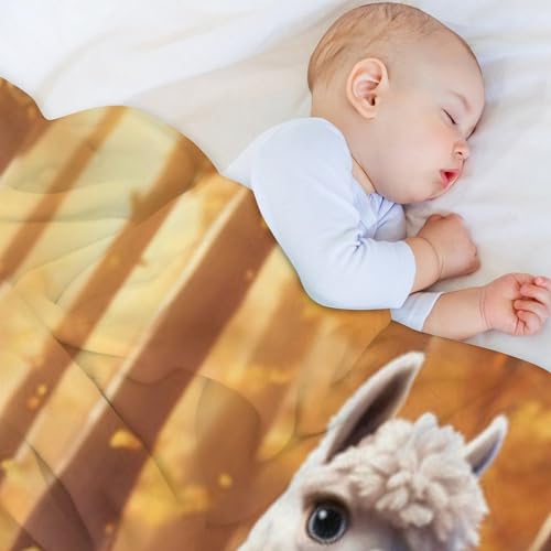 Couverture de lit super doux flannel légère et chaude plaid alpaga mignon - 5