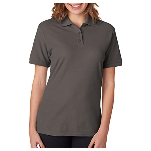 Jerzees Womens 5.3 oz. 65/35 Easy-Care Polo(537WR)-White-M