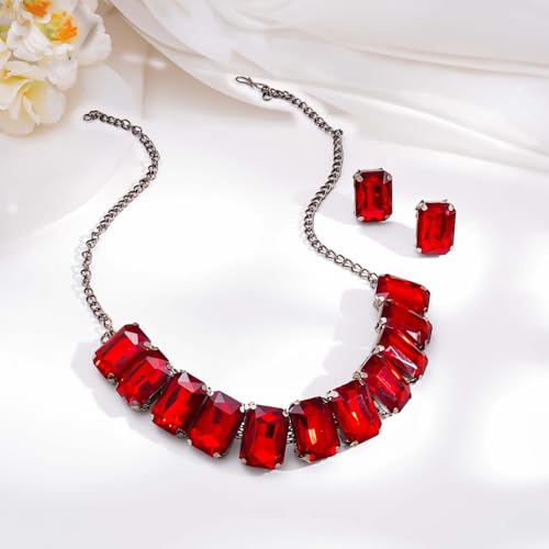 Image of Rubans Crystal Necklace Set Stylish Jewellery Gift for Women & Girls