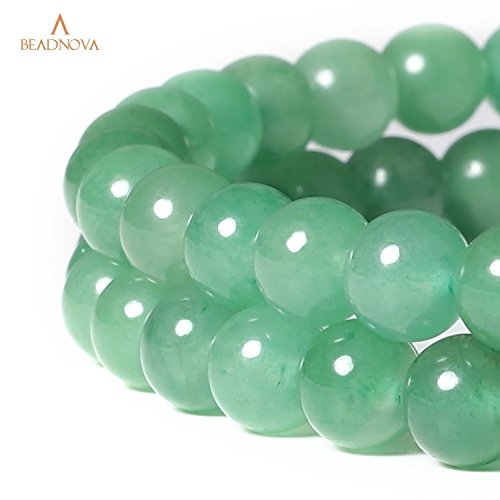 image for BEADNOVA Green Aventurine Beads Natural Crystal Beads Stone Gemstone R
