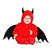 COSTUME VESTITO ABITO TRAVESTIMENTO CARNEVALE BAMBINO DIAVOLETTO FUZZY 0/6 MESI 80 CM.