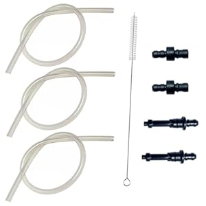 Tuyau à lait en silicone pour machine à café entièrement automatique - 3 tuyaux de rechange + raccord HP1 - Compatible avec les appareils de machine à café Jura