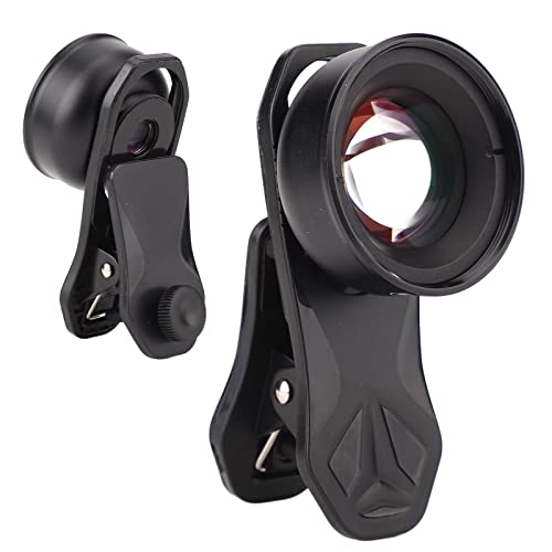 Lente de telefone para câmera, micro lente externa de 100 mm para celular com tampa de lente para fo