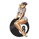 Pin Up Billiard Kugel Old School Hot Rod Tuning Vintage Retro Pinup Girl (60cm)