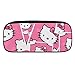 Produktbild Niedliches Hello Kitty Federmäppchen aus Leder mit Reißverschluss, Stifthalter für Büro, Schule, Kosmetiktasche