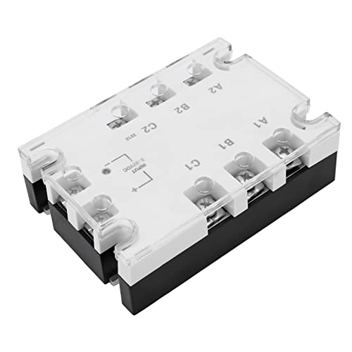 Image of LiebeWH 3 Phase Solid State Relay DC to AC SSR with Fast Switching ≤10ms No No Noise High Pressure Phenolic Plastic Housing for CNC Machinery Industrial Automation Devices (TSR-25DA-H)