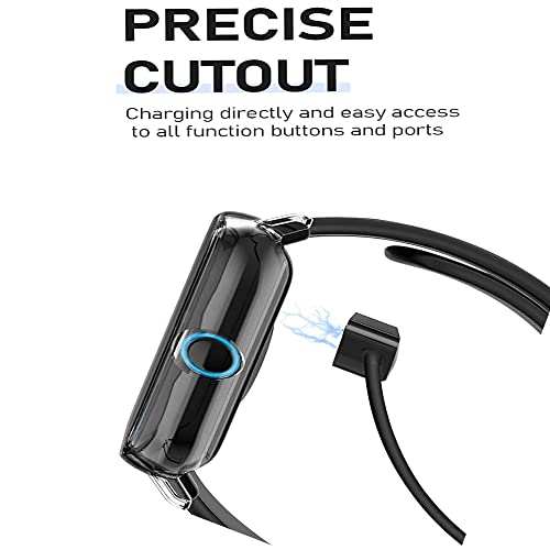 F57L Smartwatch Case, Tempered Glass Film Case Cover Compatible With Bngxr F57L, Barn Eleven F57L, Bingone,Grewas,Soputry,Bysku,Yunye,Flashstar, Aobialen,Yaobful, F57L Smartwatch (Black) #TOP4