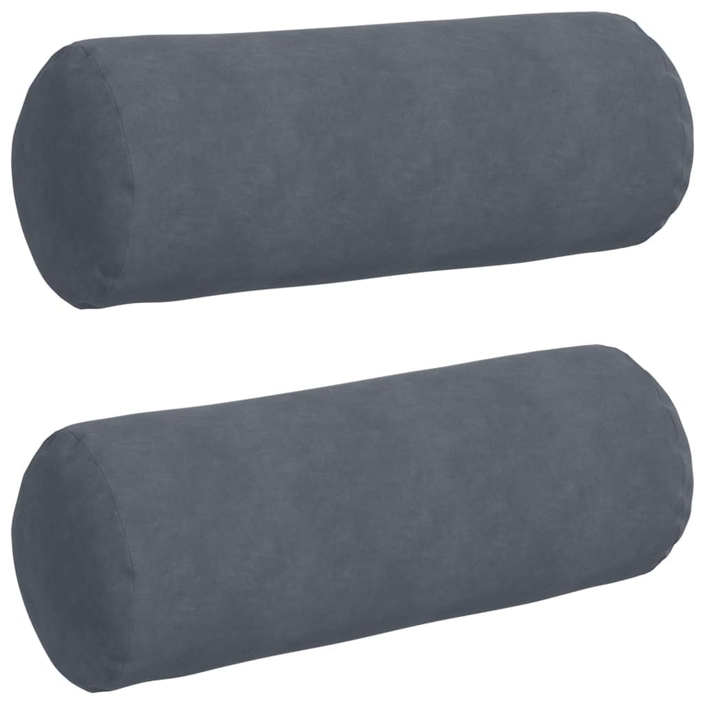 Set di 2 cuscini cervicali decorativi in morbido tessuto a coste, con imbottitura in poliestere, per divano e letto, 25 x 70 cm, rivestimento sfoderabile