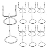 EXAOMBLE 20 Pcs Metal Pegboard Hooks with Double-Ring Screwdriver Holders, Iron Peg Hooks for Tool Organizer Rack, Industrial Hardware Accessories for Workshop and Garage Storage