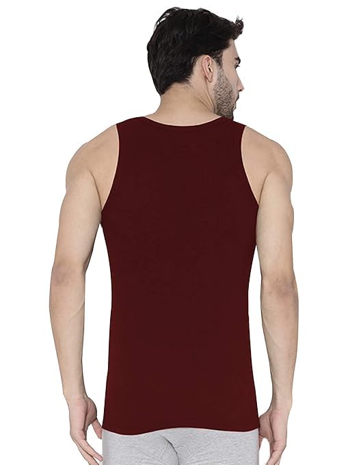Image of THE ARCHER Men's Cotton Printed Regular Fit Vest (Pack of 3)