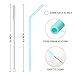 Hiware 12 Pcs Reusable Silicone Drinking Straws with Travel Case - Long Drinking Straws for 30 oz and 20 oz Tumblers, 2 Cleaning Brushes